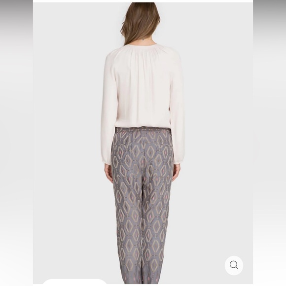 Johnny Was Women’s Diamond All Over Embroidered Pant In Dusty Mountain - Size M - Picture 7 of 9